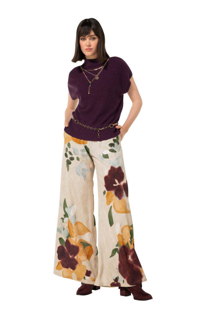 Pull met ketting detail - Plum